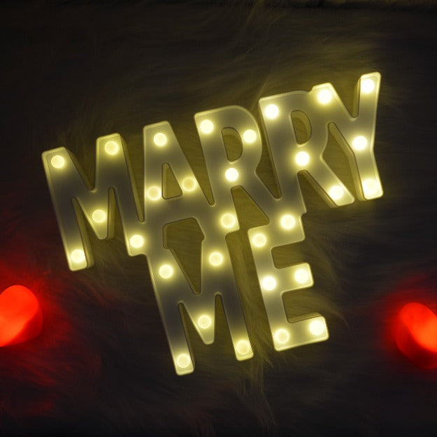 Marry Me Marquee Alphabet Lights | Chronos Lights