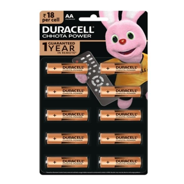 Duracell Chhota Power Alkaline size AA Batteries (Pack of 10)