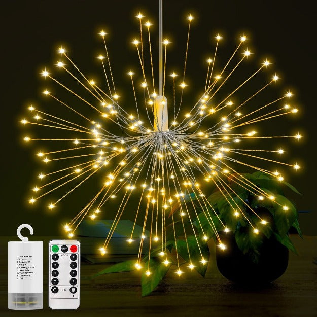 Firework Fairy Lights - 4AA Battery Operated | 8 Function + Remote