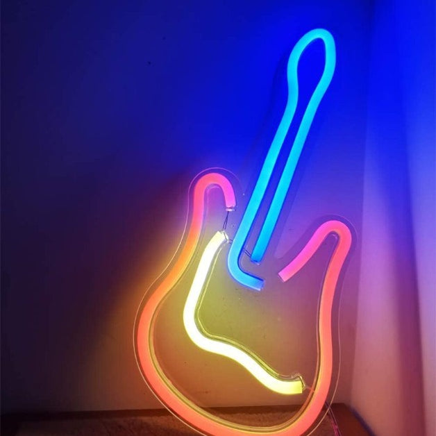 Neon Sign Light | Wall Hanging | Guitar
