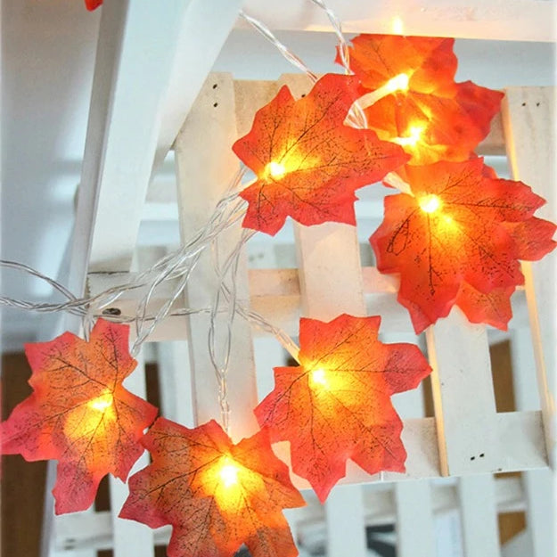 Maple Leaf String Lights | Warm White