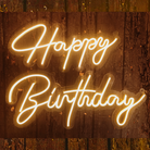 Happy Birthday Neon Sign Light | Model 2 | Warm White