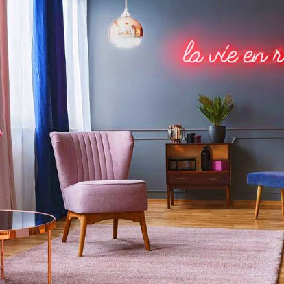 Lavie en rose Neon Sign Neon Signage Chronos lights