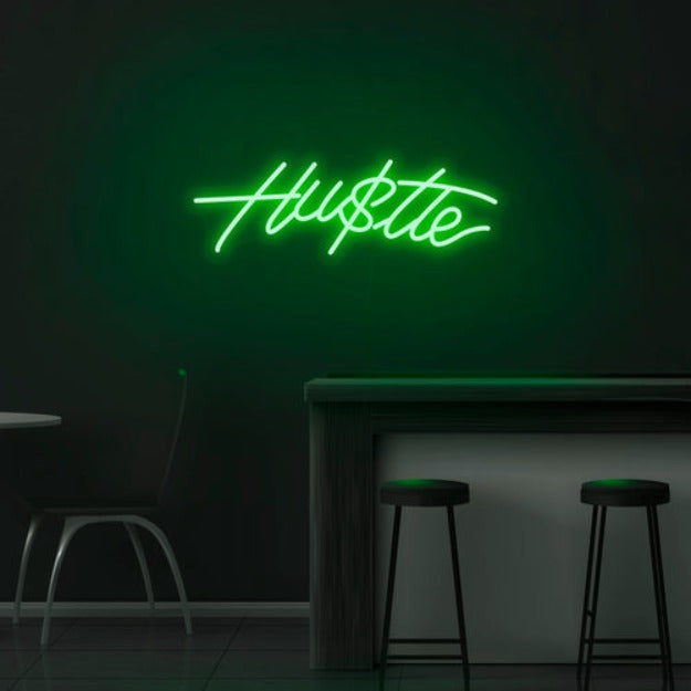 Hustle Neon Sign Neon Signage Chronos lights