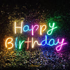 MINI HAPPY BIRTHDAY PP MULTI NEON SIGN LIGHT CHRONOS