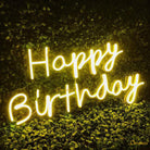 MINI HAPPY BIRTHDAY PP YELLOW NEON SIGN LIGHT CHRONOS