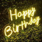 MINI HAPPY BIRTHDAY PP YELLOW NEON SIGN LIGHT CHRONOS