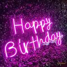 MINI HAPPY BIRTHDAY PP PURPLE NEON SIGN LIGHT CHRONOS