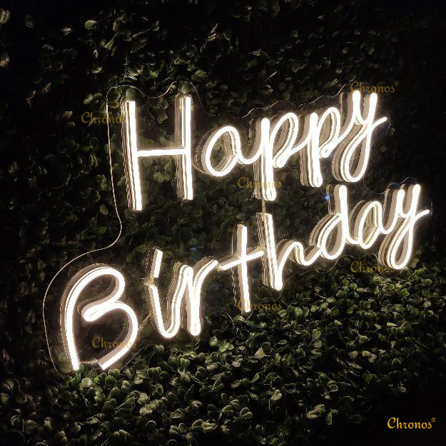 MINI HAPPY BIRTHDAY PP WW | NEON SIGN LIGHT CHRONOS