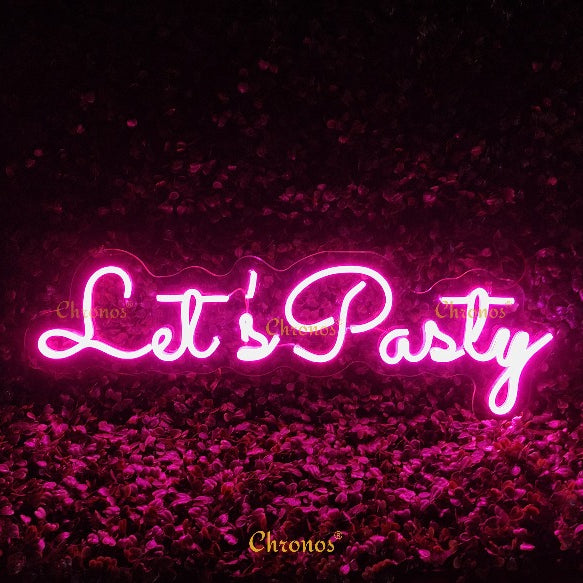 Let's Party Neon Sign Light Pink | Chronos