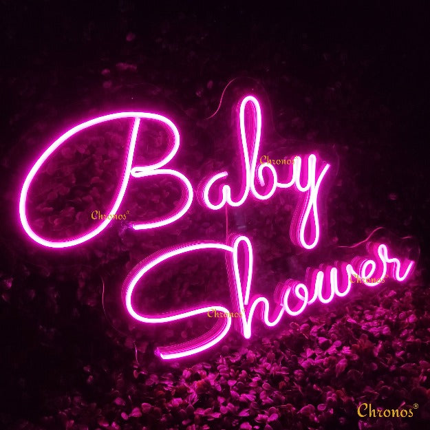 Baby Shower Neon Sign Light | Pink | Chronos