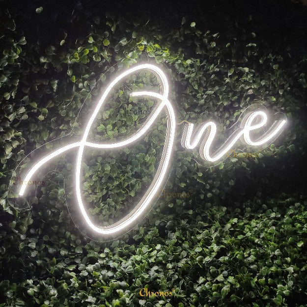 One white | Neon Sign Lights Chronos