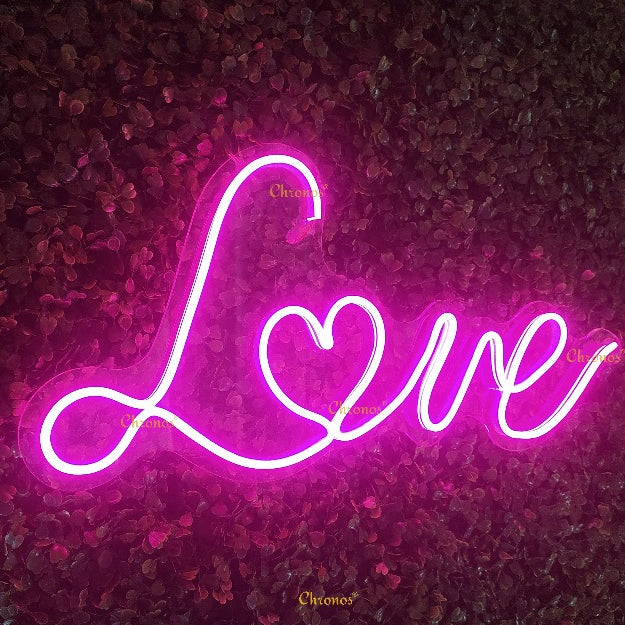 Love Neon Sign Light | Pink | Chronos
