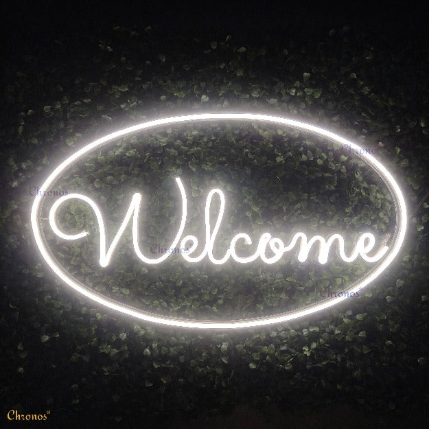 Welcome Neon Sign Light | White | Chronos