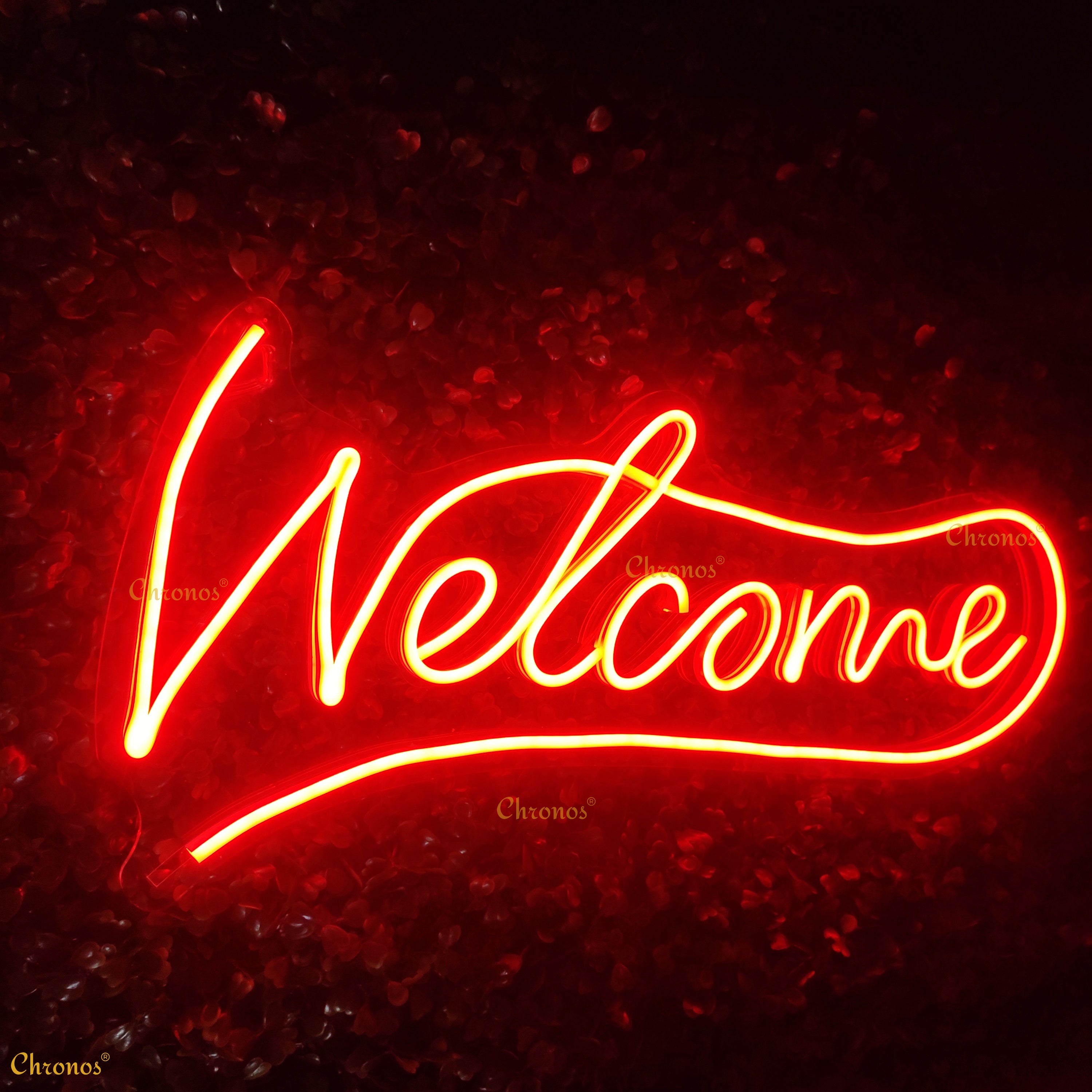Welcome Neon Sign Light | Red | Chronos