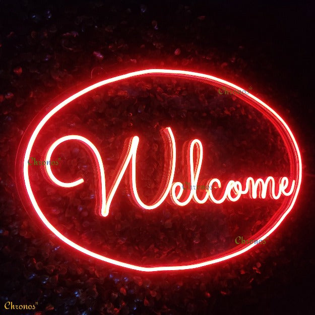 Welcome Neon Sign Light | Red 2 | Chronos
