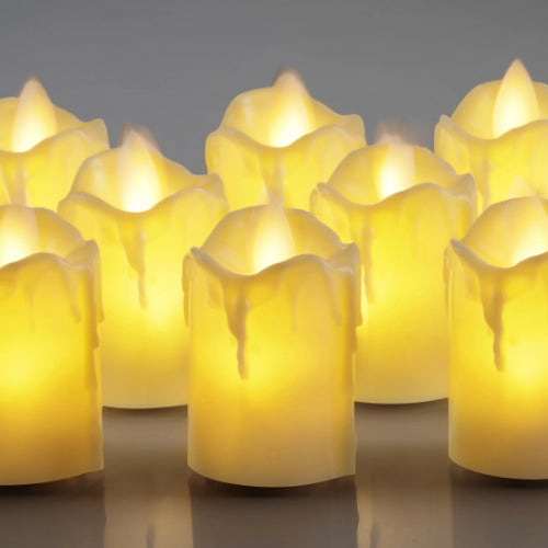 LED Moving Wick Candle | Pack of 12 | 2" - Chronos