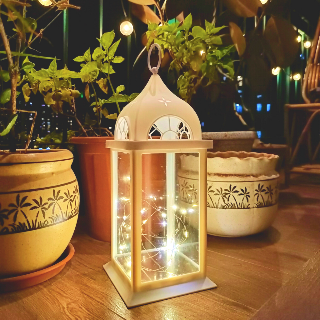 Vintage Decorative Lantern with Fairy Lights | Battery Operated