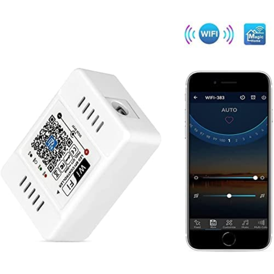 Smart WiFi RGBIC Strip Controller App enabled with Alexa / Google Home Voice Control & 28 Key Remote