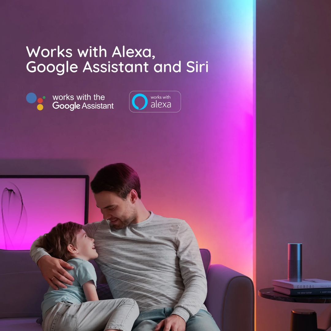 Smart Pixel RGBIC Strip Lights with App Control and Google Home & Alexa Compatible