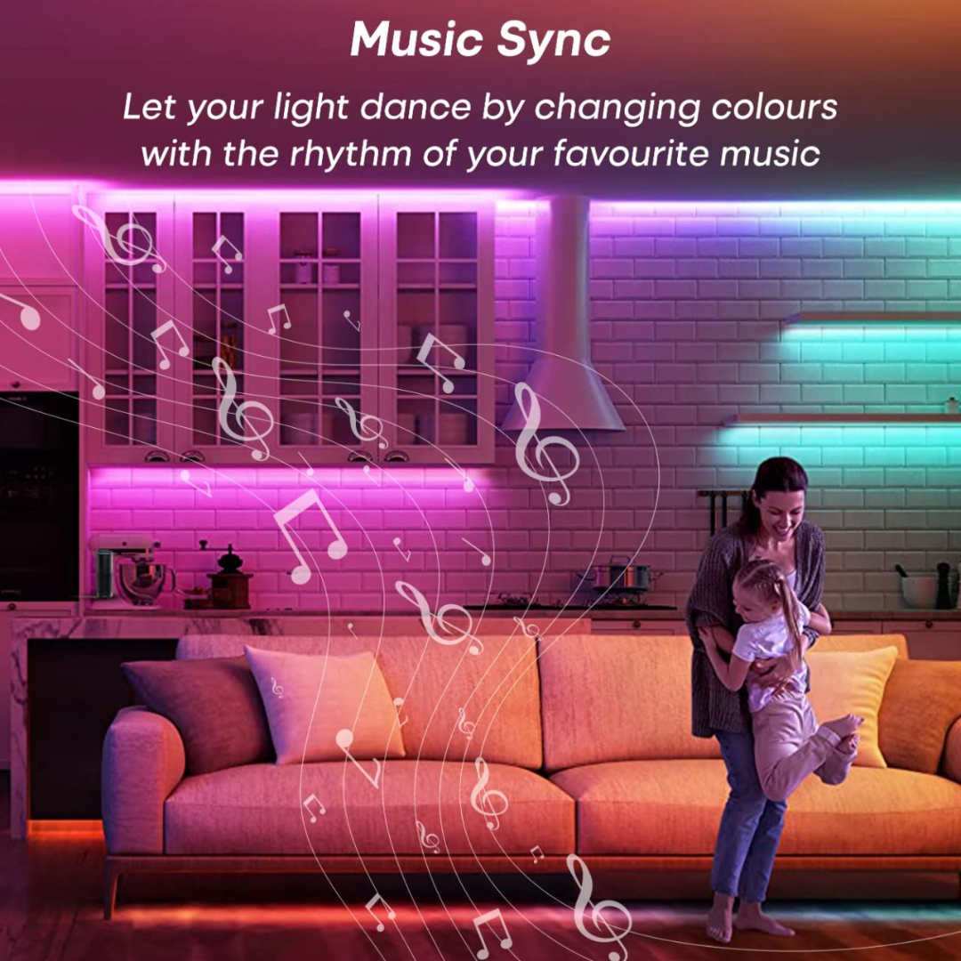 Smart Pixel RGBIC Strip Lights with App Control and Google Home & Alexa Compatible