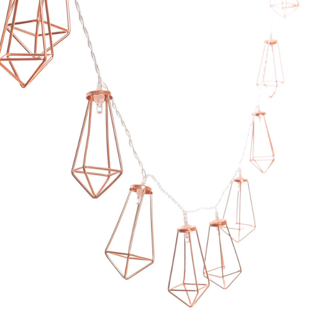 Diamond String Lights - 3AA Battery + USB Operated | Rose Gold - Chronos