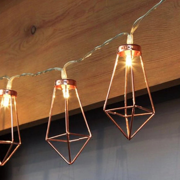 Diamond String Lights - 3AA Battery + USB Operated | Rose Gold - Chronos