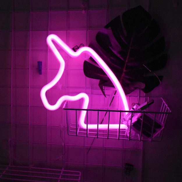 Neon Sign Lamp Wall Hanging | Battery & USB Operated | Unicorn
