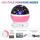 Rotating LED Star Moon Night Lamp | Multicolour Chronos