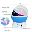 Rotating LED Star Moon Night Lamp | Multicolour Chronos