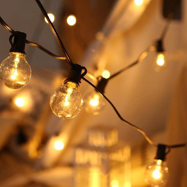 All-weather IP44 G40 Globe String Lights, rainproof and durable for outdoor use in any season