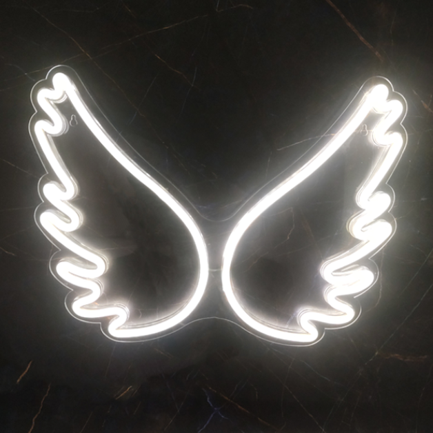 Neon Sign Light | Wall Hanging | Angel Wings