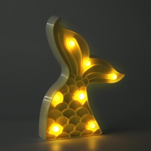 Mermaid Tail | White | Marquee Light Shape | Chronos Lights
