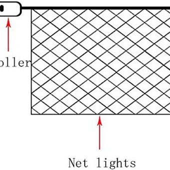 Warm white LED net string lights for balcony, terrace, and patio decoration