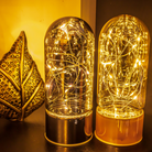 Glass Table Lamps with Fairy Lights | Bell Jar Top