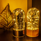 Glass Table Lamps with Fairy Lights | Bell Jar Top