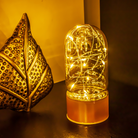 Glass Table Lamps with Fairy Lights | Bell Jar Top