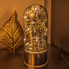 Glass Table Lamps with Fairy Lights | Bell Jar Top