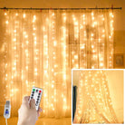 Curtain Fairy Lights - USB Powered | 8 Function Remote Control | Warm White - Chronos