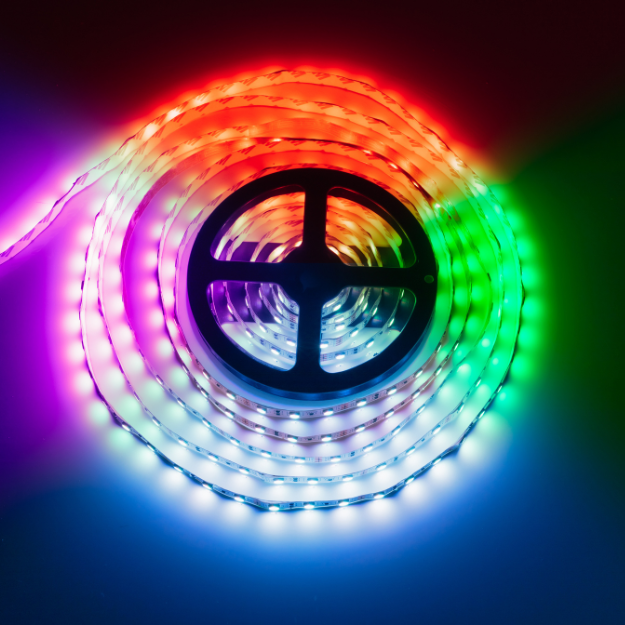 Customizable RGB strip lights with 5050 LED chips for vibrant home décor.