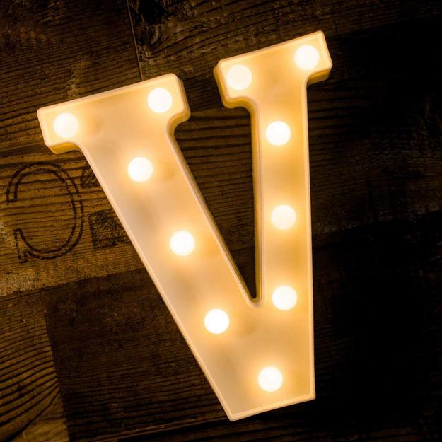 Marquee Letter Sign Lights - Alphabet V - Chronos