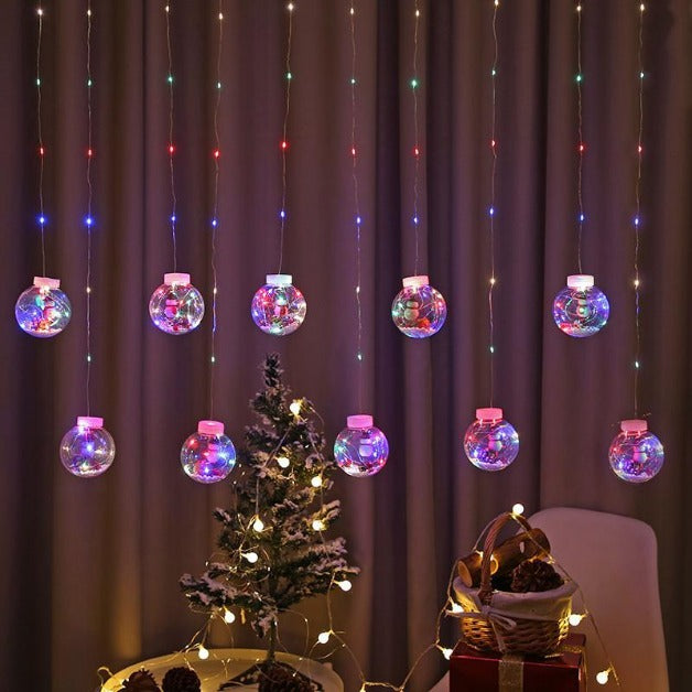Snowman Wishball Curtain Lights | Multi | Chronos