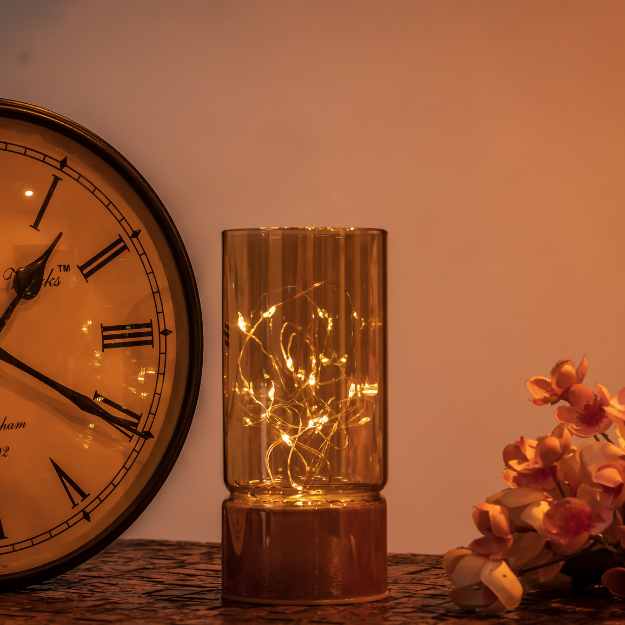 Glass Table Lamps with Fairy Lights | Open Top Glass