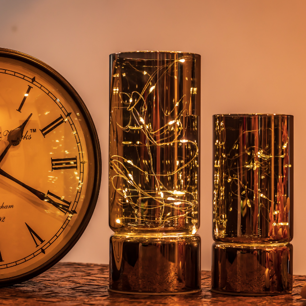 Glass Table Lamps with Fairy Lights | Open Top Glass