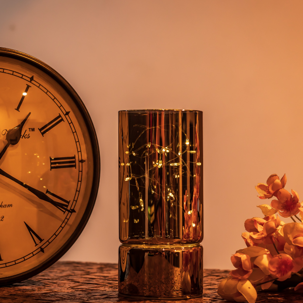 Glass Table Lamps with Fairy Lights | Open Top Glass