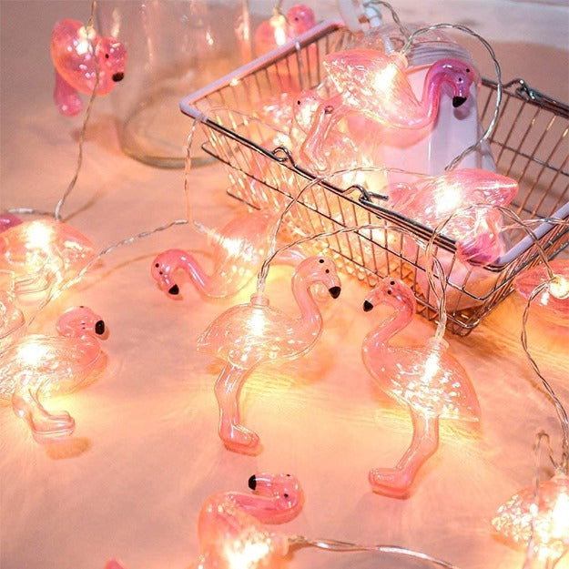 Flamingo String Lights - Warm White LED Chronos
