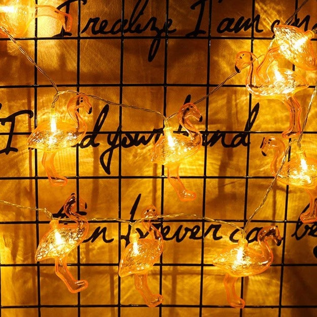 Flamingo String Lights - Warm White LED Chronos