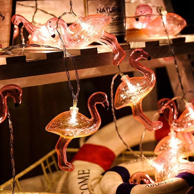 Flamingo String Lights - Warm White LED Chronos