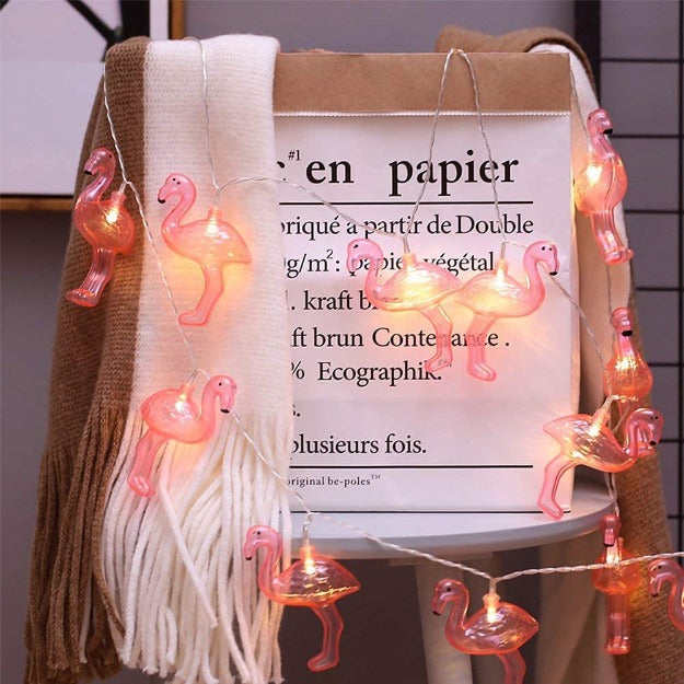 Flamingo String Lights - Warm White LED Chronos
