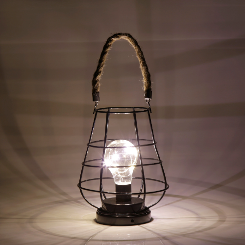 Geometric Metal Cage Lamp - Matte Black - Chronos